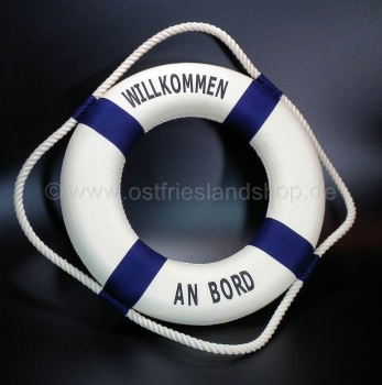 Preview: Rettungsring Deko mit Aufdruck Preview: Rettungsring Deko mit Aufdruck blau