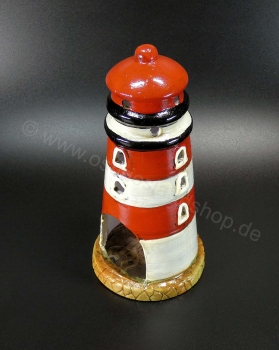 Preview: Windlicht Leuchtturm rot Preview: Windlicht Leuchtturm rot