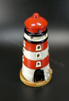 Preview: Windlicht Leuchtturm rot Preview: Windlicht Leuchtturm rot