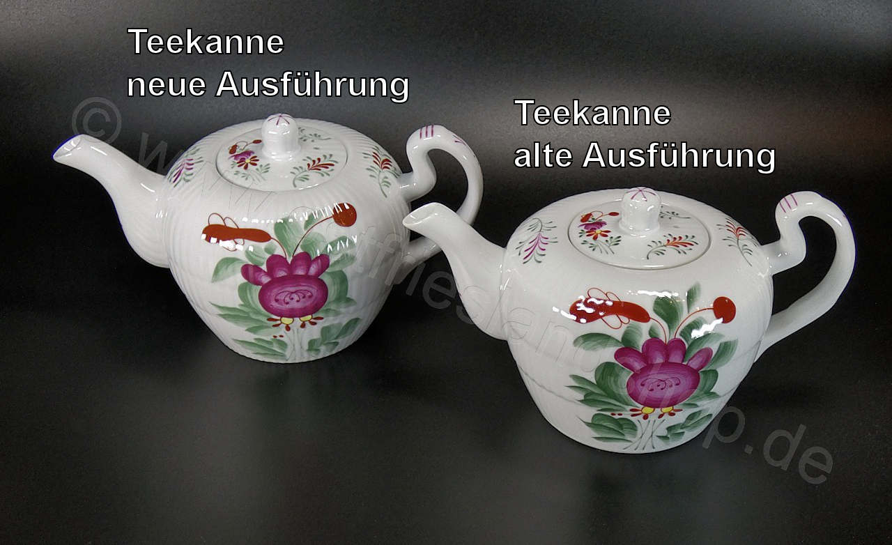 Teekanne Ausfuehrung alt und neu