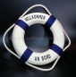 Preview: Rettungsring Deko mit Aufdruck blau