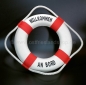 Preview: Rettungsring Deko mit Aufdruck rot