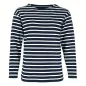 Preview: Bretonisches Damenfischerhemd Blau/Weissgestreift