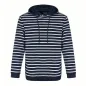 Preview: Bretonisches Kapuzenshirt Blau/Weissgestreift Herren