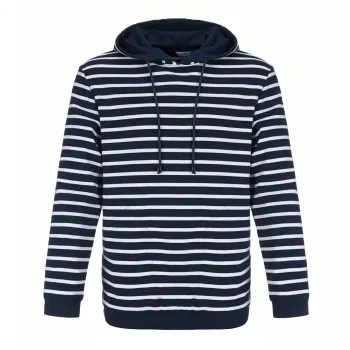 Bretonisches Kapuzenshirt Blau/Weissgestreift Herren