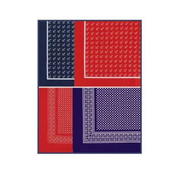 Vierecktuch 54cm x 54cm Muster Anker oder Punkte