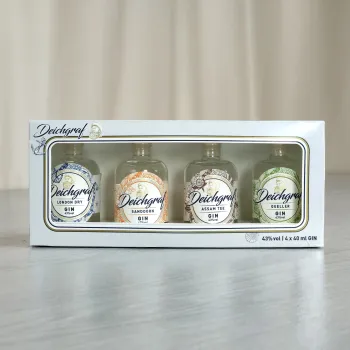 Gin Geschenkbox Deichgraf 4x 40ml 43%vol