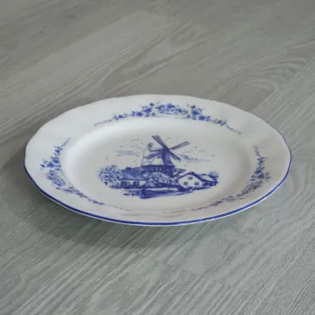 Kuchenteller Dekor Windmühle
