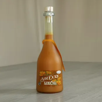 Sanddorn Likör mit 25 % Sandornsaftanteil 0,5 Liter 15 % vol