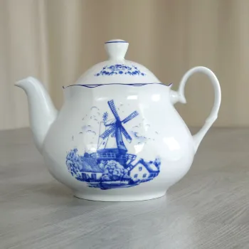 Preview: Teekanne Dekor Windmühle