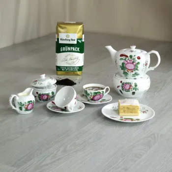 Komplettes 22 teiliges Teeservice für 6 Personen Friesenrose Ansicht 1