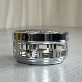 Preview: Teestövchen Teewärmer Messing verchromt - 13,5 cm