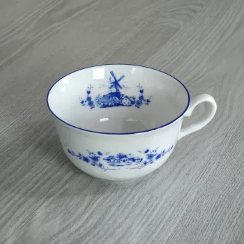 Preview: Teetasse mit Untertasse gross 0,2 Liter Dekor Windmühle