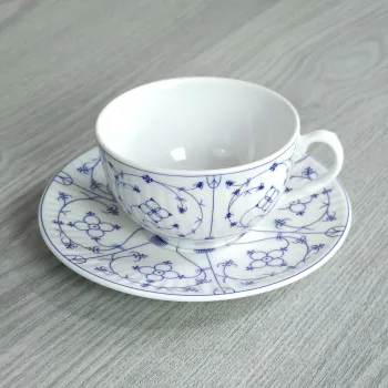 Teetasse klein mit Untertasse Indisch Blau