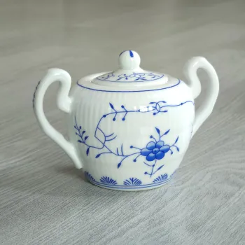Zuckerdose mit Deckel Friesisch blau Dekor AW