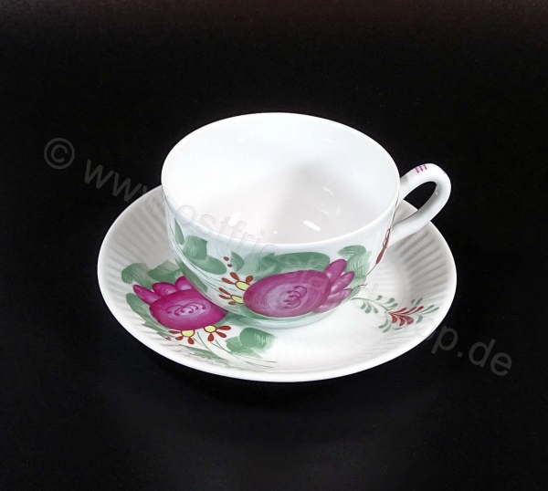 Teetasse gross ca. 0,18 Liter mit Untertasse Ostfriesland Dekor AW