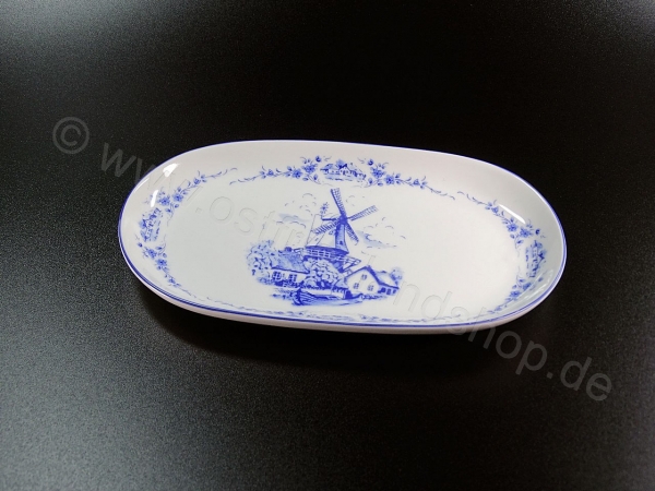 Untersatzplatte für Sahnegiesser und Zuckerdose Dekor Windmühle