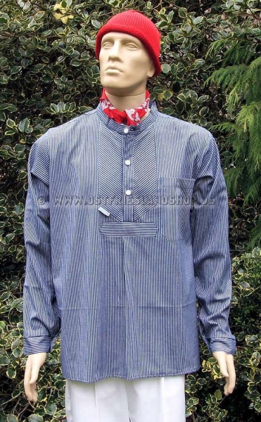 Fischerhemd Import schmalgestreift