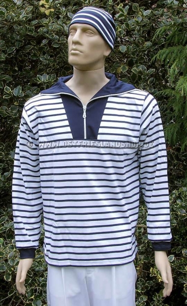 Bretonisches Shirt Weiss/Blaugestreift Damen