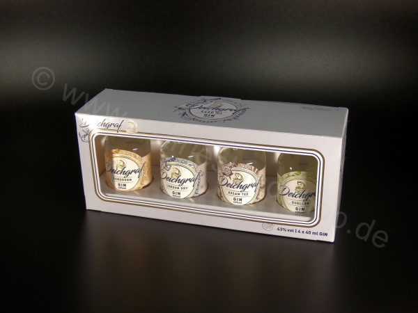 Gin Geschenkbox Deichgraf 4x 40ml 43%vol