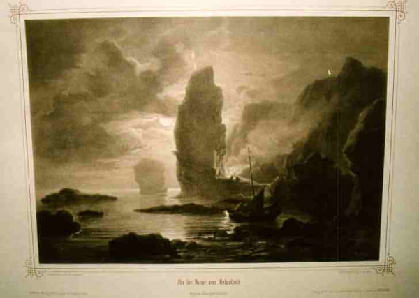 An der Küste von Helgoland Faksimiledruck unkoloriert