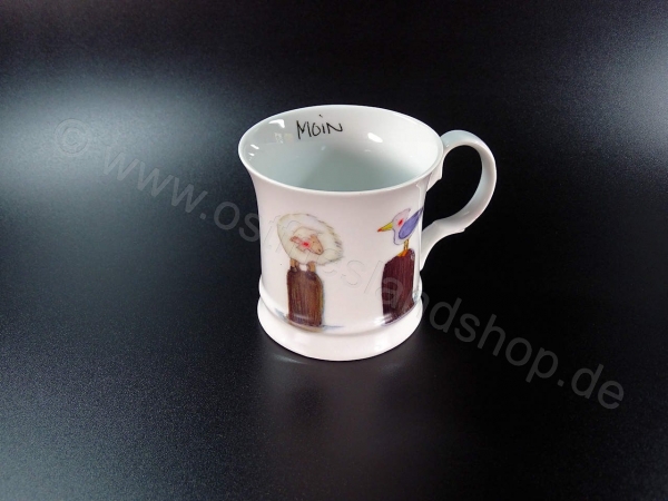 Kaffeebecher / Teebecher / Kakaubecher Möwe auf Poller