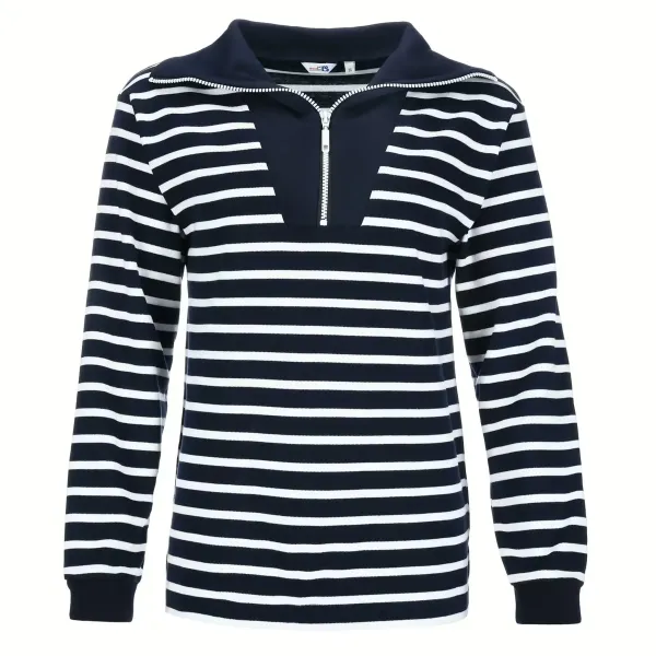 Bretonisches Shirt Weiss/Blaugestreift Damen