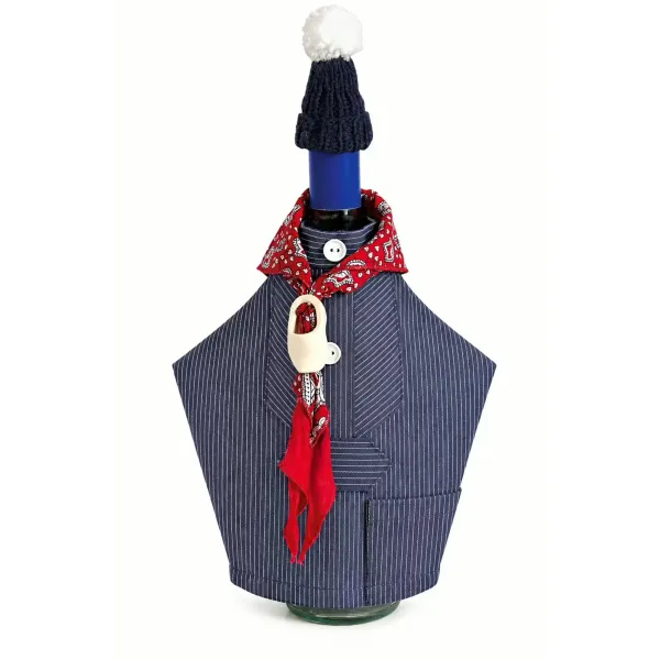Geschenkset Flaschenhemd mit Brusttasche für Visitenkarte