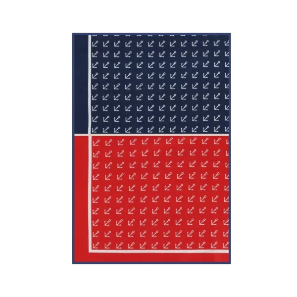 Vierecktuch 70cm x 70cm Muster Anker