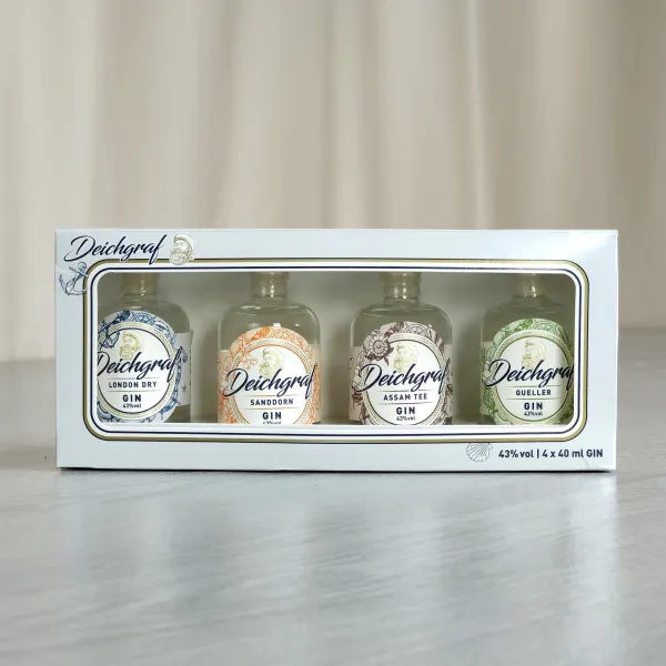 Gin Geschenkbox Deichgraf 4x 40ml 43%vol