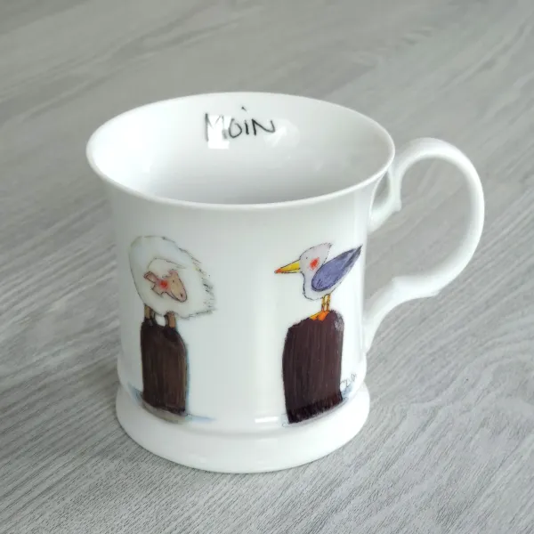 Kaffeebecher / Teebecher / Kakaubecher Möwe auf Poller