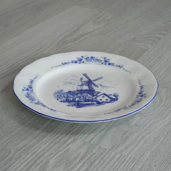 Kuchenteller Dekor Windmühle