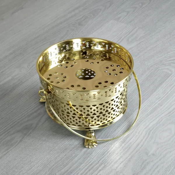 Teestövchen Teewärmer Messing mit Bügelgriff - 15,5 cm