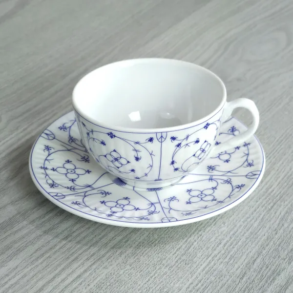 Teetasse klein mit Untertasse Indisch Blau