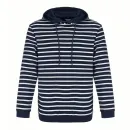 Bretonisches Kapuzenshirt Blau/Weissgestreift Herren