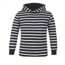 Bretonisches Kinderkapuzenshirt Blau/Weissgestreift