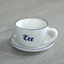 Tee-Söpke Tasse mit Untertasse Aufdruck Tee