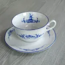 Teetasse mit Untertasse gross 0,2 Liter Dekor Windmühle