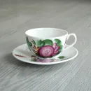 Teetasse klein mit Untertasse Friesenrose